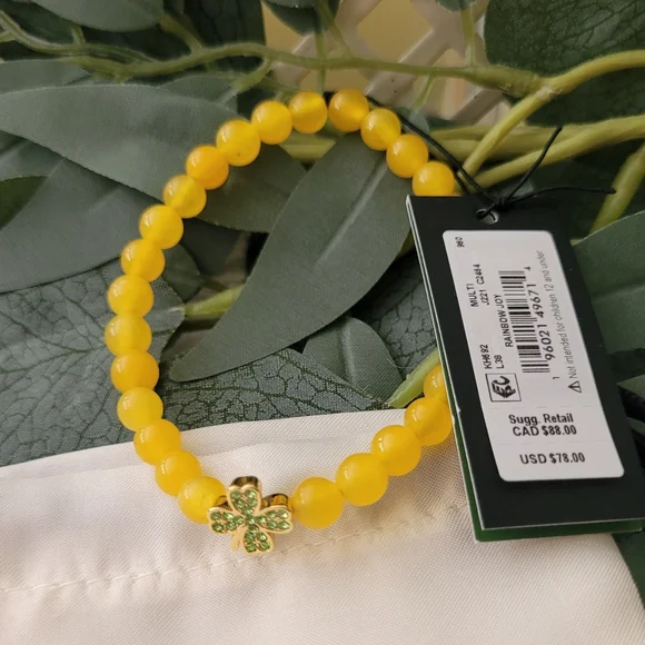 Kate Spade Gold and Yellow Jade Bracelet - Picture 2 of 4